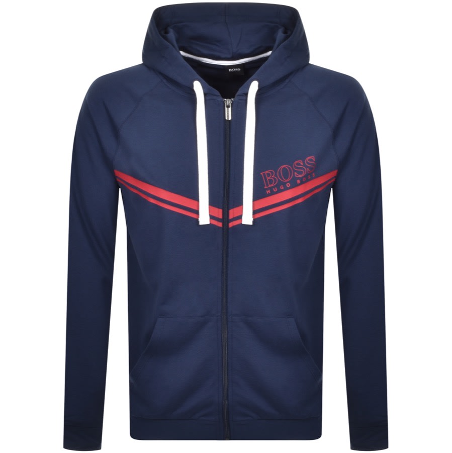 Alternative Image for ProductBOSS Bodywear Lounge Full Zip Hoodie Navy1